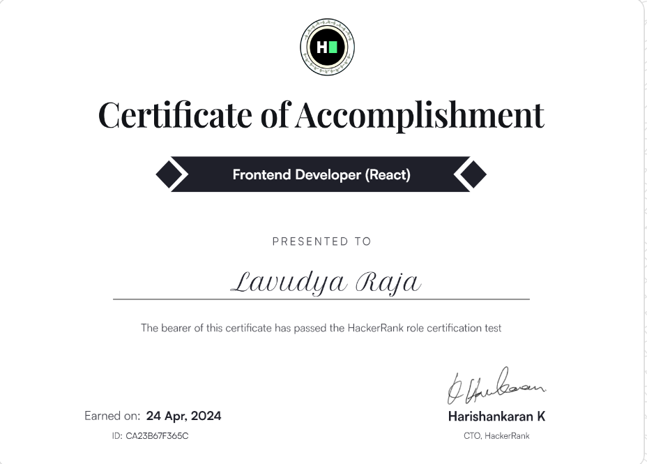 Frontend Developer (React)